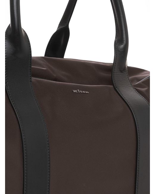 Borsone da aereo di Kiton in Black da Uomo
