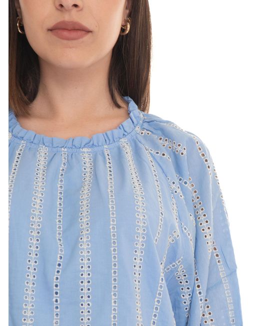 Camicia da donna BRODERIE ANGLAISE di Woolrich in Blue