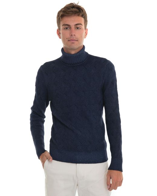 Gran Sasso Turtleneck Pullover Blue for Men | Lyst