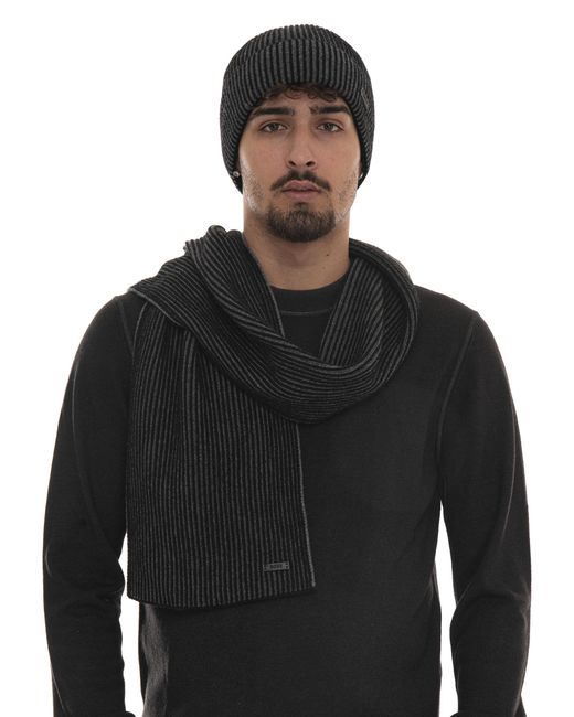 Set Sciarpa e Cappello ERCOLE-SET di Boss in Gray da Uomo