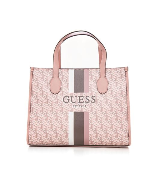 Guess Silvana Medium Size Bag Pink Lyst