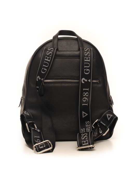 guess black leather backpack