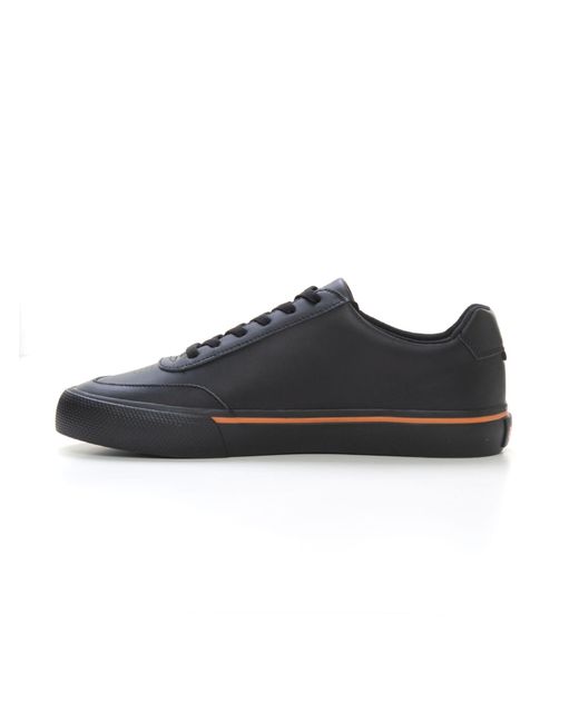 BOSS by HUGO BOSS Aiden Trainers With Gold Trim in Black for Men | Lyst