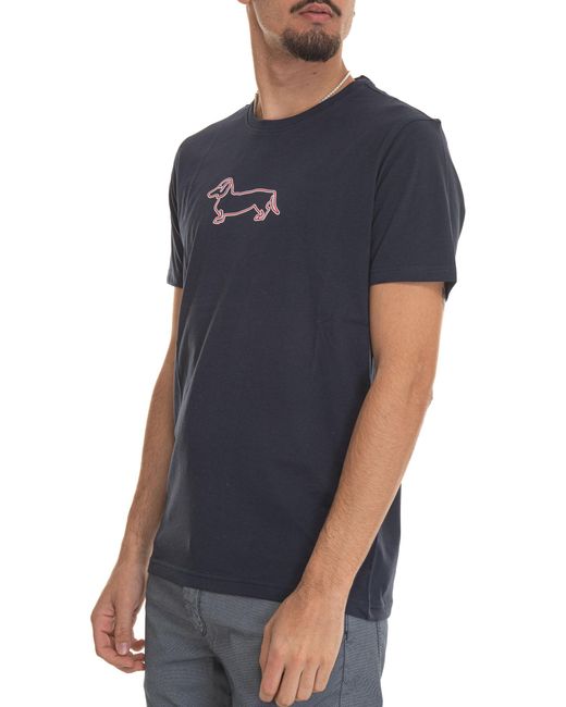 T-shirt girocollo mezza manica IRL003 di Harmont & Blaine in Blue da Uomo