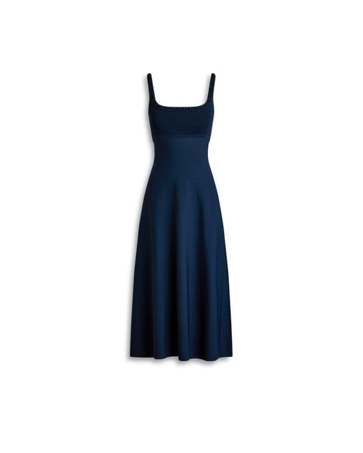 Scanlan Theodore Women's Blue Crepe Knit Daisy Neck Dress - www.benaras.co Scanlan Theodore Women's Blue Crepe Knit Daisy Neck Dress - www.benaras.co