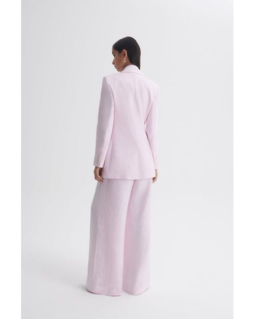 Scanlan Theodore Pink Linen Tailored Jacket