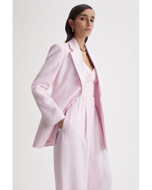 Scanlan Theodore Pink Linen Tailored Jacket