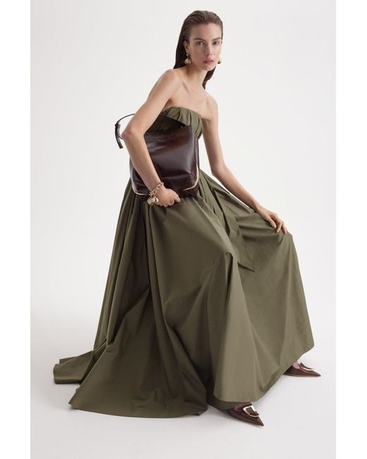 Scanlan Theodore Parachute Crepe Knit Gown in Green | Lyst