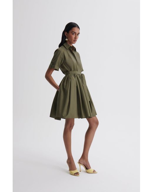 Scanlan Theodore Parachute Cotton Shirt Mini in Green | Lyst