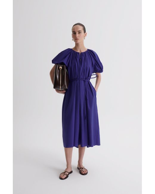 Scanlan Theodore Parachute Cotton Poppy Dress in Blue | Lyst