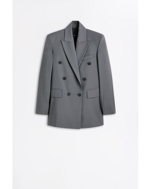 Scanlan Theodore Gray Soft Double Breasted Jacket