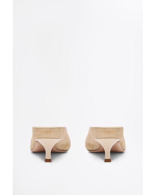 Scanlan Theodore Natural Suede Slide 4.5