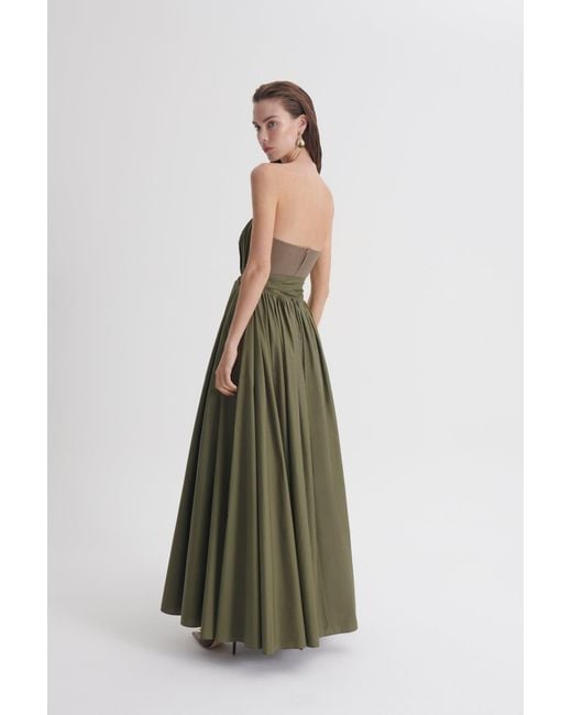 Scanlan Theodore Parachute Crepe Knit Gown in Green | Lyst
