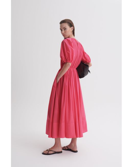 Scanlan Raspberry Dress Scanlan Theodore Gingham Voile Dress in Red | Lyst