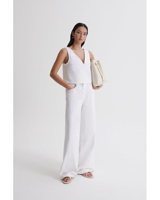 Scanlan Theodore Denim Soft Waist Jean in White | Lyst