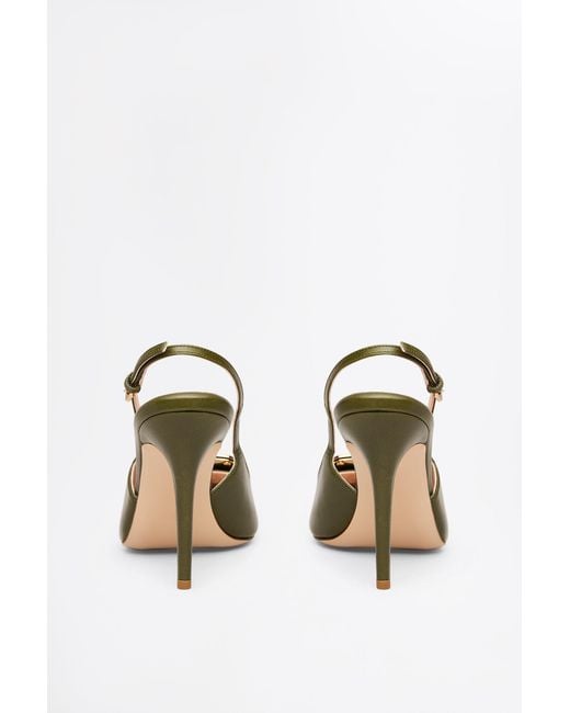 Scanlan Theodore Metallic Triangle Frame Slingback 10.5
