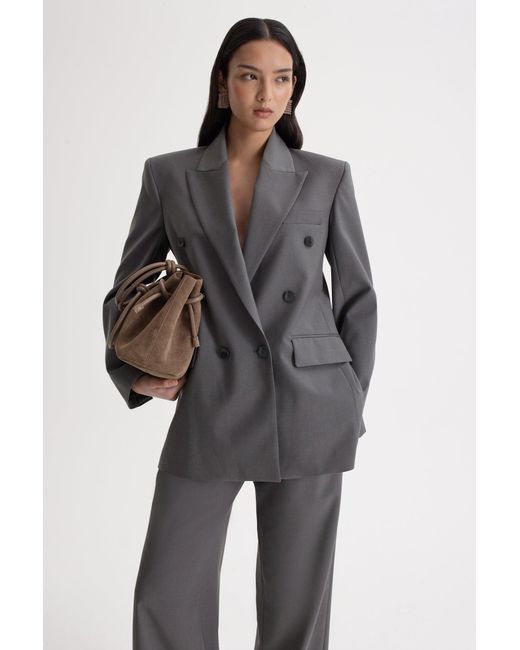 Scanlan Theodore Gray Soft Double Breasted Jacket