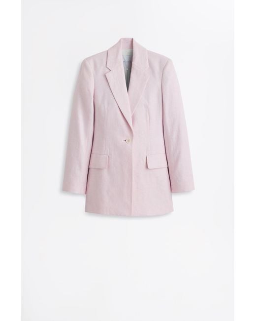 Scanlan Theodore Pink Linen Tailored Jacket