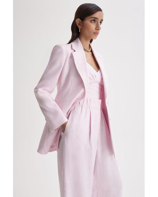 Scanlan Theodore Pink Linen Tailored Jacket
