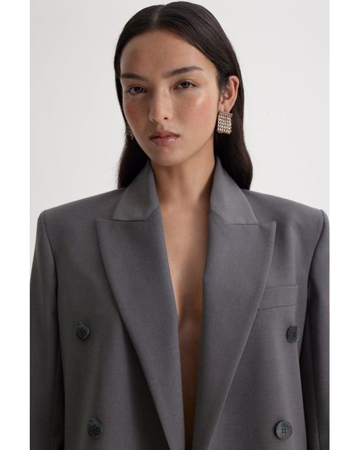 Scanlan Theodore Gray Soft Double Breasted Jacket