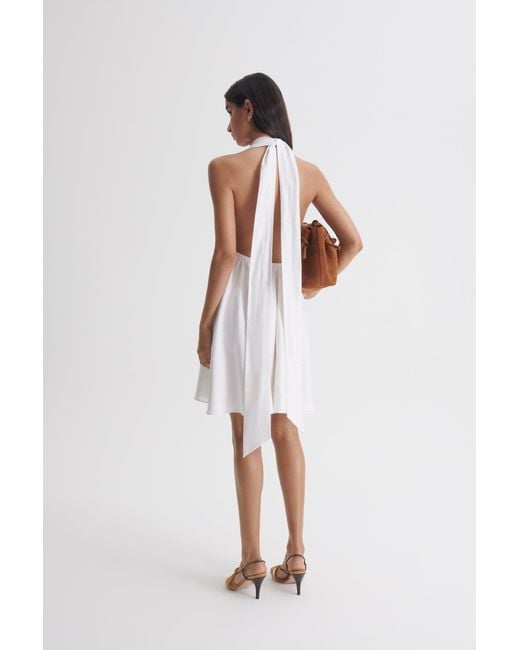 Scanlan Theodore White Linen Halter Mini