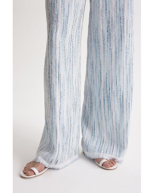 Scanlan Theodore Blue Boucle Soft Trouser
