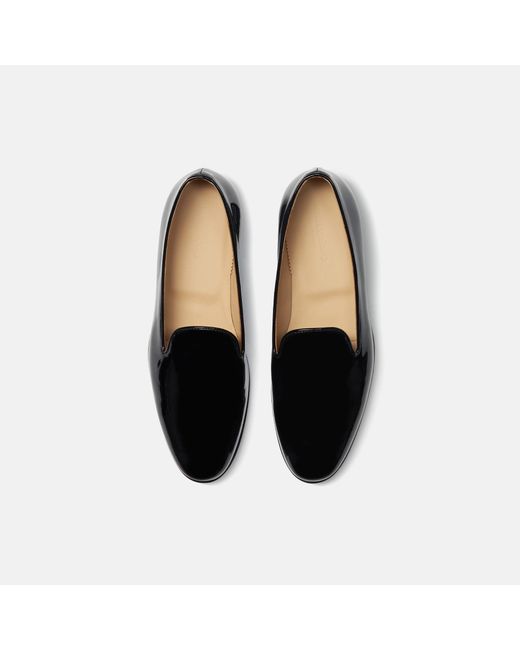 Scarosso Tommy Black Patent Slippers for men