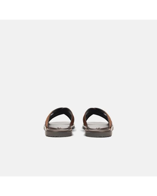 Scarosso Brown Sliders for men