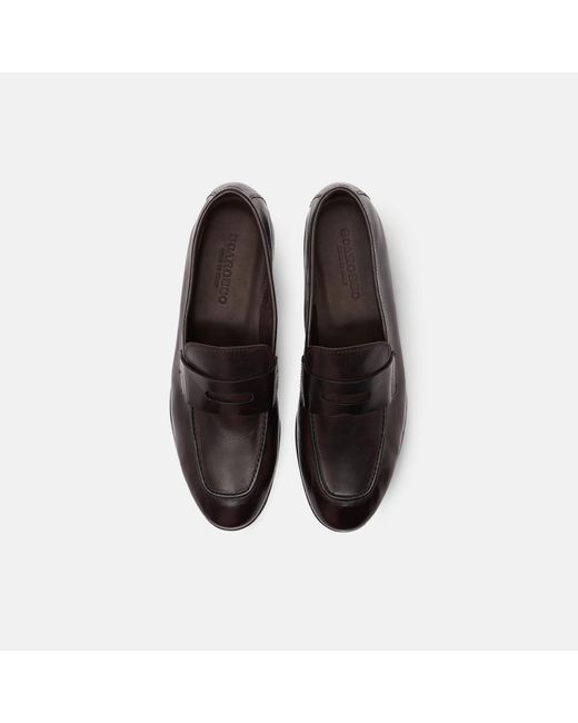 Scarosso Black Gregory Dark Brown Loafers for men