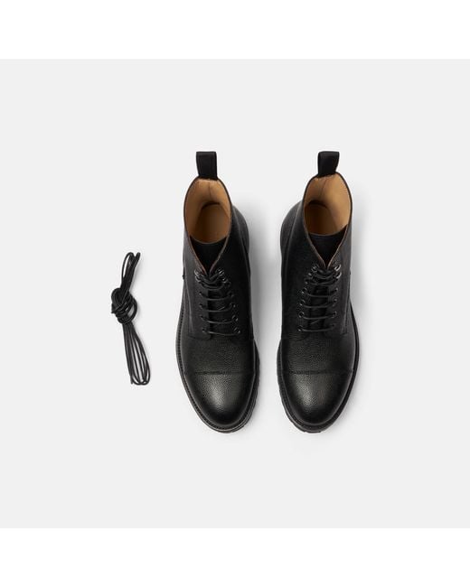Scarosso Jackie Grain Black Boots for men