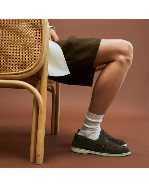 Scarosso Lio Deep Taupe Veloursleder in Brown für Herren
