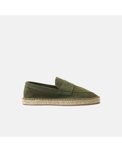 Scarosso Diego Green Suede Espadrilles for men