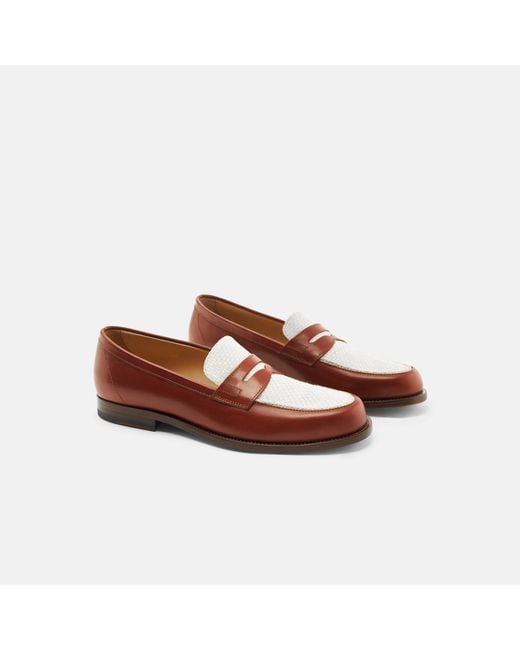 Scarosso Red Havana Cognac Loafers for men