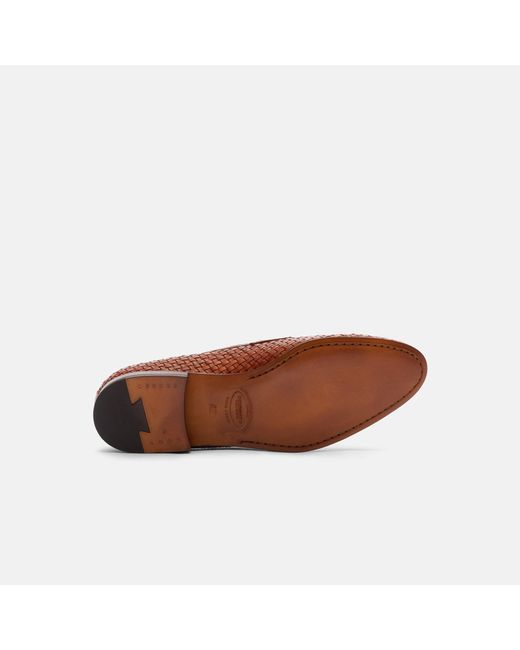 Scarosso Brown Loafers Andrea Cognac Calf Leather for men