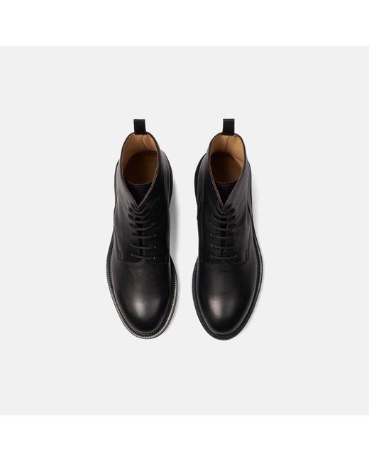 Scarosso Thomas Black Grain Boots for men