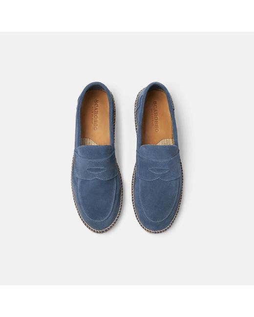 Scarosso Blue Diego Steel Suede Espadrilles for men