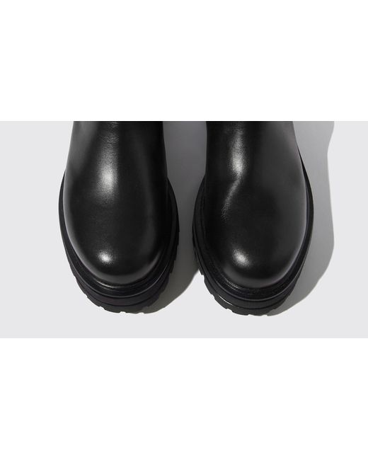 Scarosso Chelsea Boots Naomi Black Calf Leather