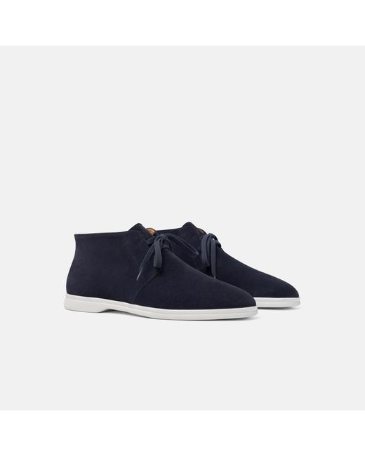 Scarosso Davide Blau Veloursleder in Blue für Herren