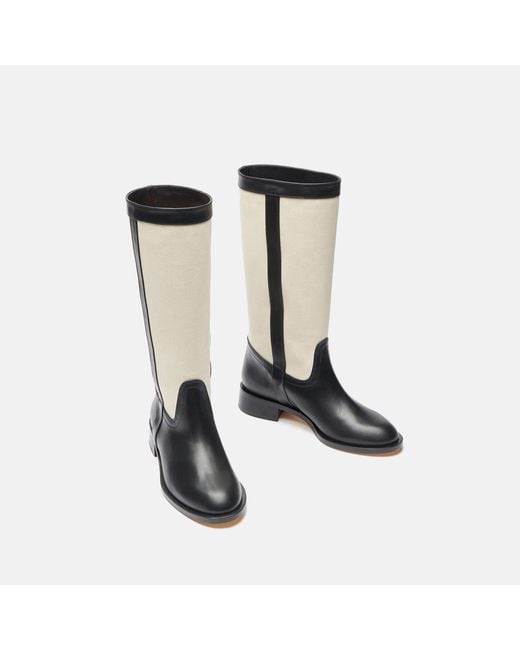 Scarosso Tess Black Canvas Boots