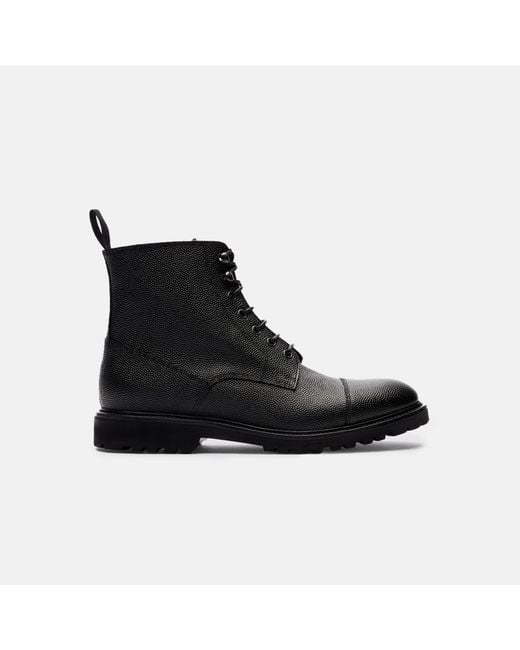 Scarosso Jackie Grain Black Boots for men
