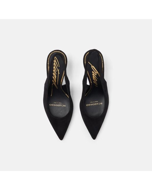 Scarosso Sutton Black Suede Pumps