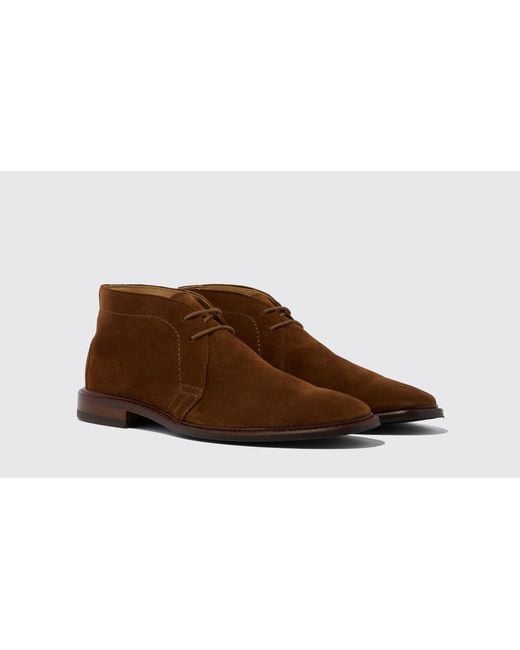 Scarosso Brown Gary Tobacco Suede Boots for men