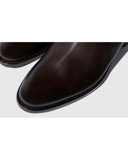 Scarosso Brown Chelsea Boots Enzo Ebano Calf Leather for men