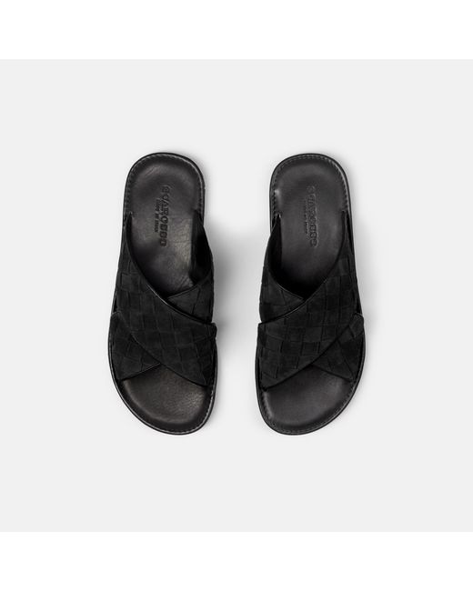 Scarosso Black Ettore Suede Woven for men