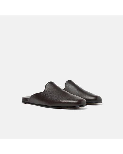 Scarosso Black Atlas Travel Slipper Dark