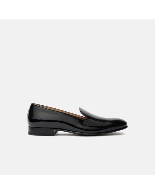 Scarosso Tommy Black Patent Slippers for men