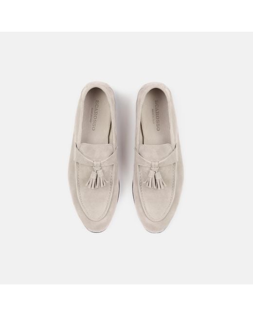 Scarosso White Luisa Sand Suede
