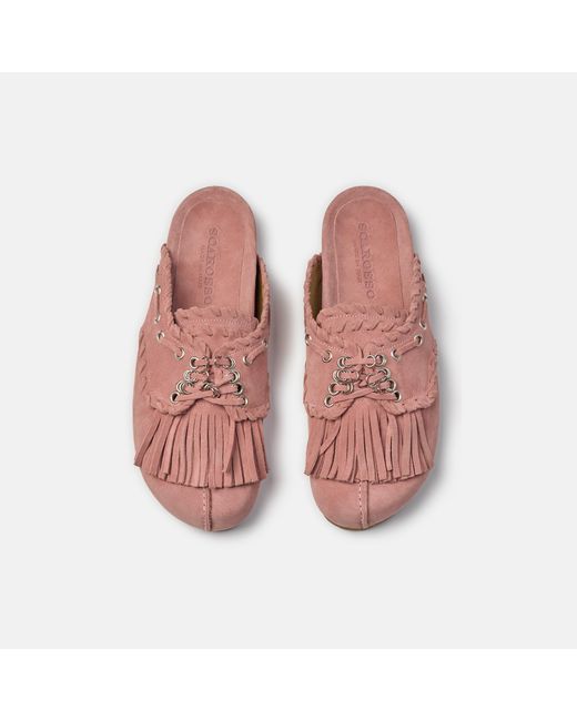 Scarosso Pink Flora Suede