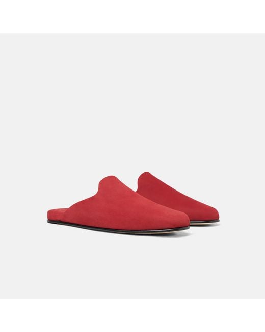 Scarosso Red Atlas Travel Slipper Nubuck