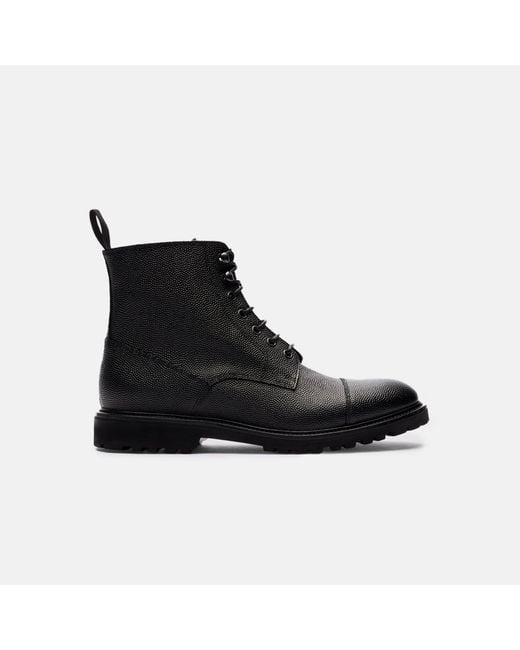 Scarosso Jackie Grain Black Boots for men